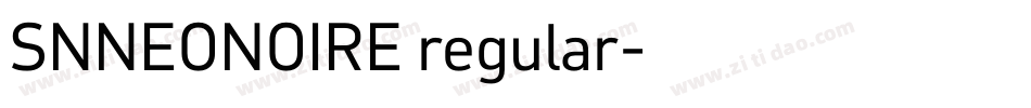 SNNEONOIRE regular字体转换